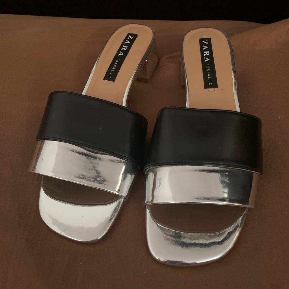 Zara slip on sandals